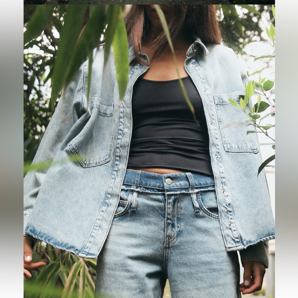 ZARA Z1975 OVERSIZED DENIM OVERSHIRT - Picture 2 of 8